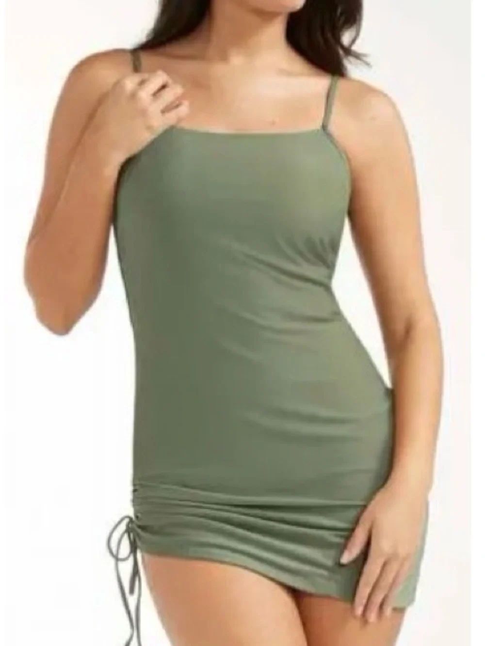 HERMOZA SONJA tankini top soft cup bra adjustable sides and straps basil 12